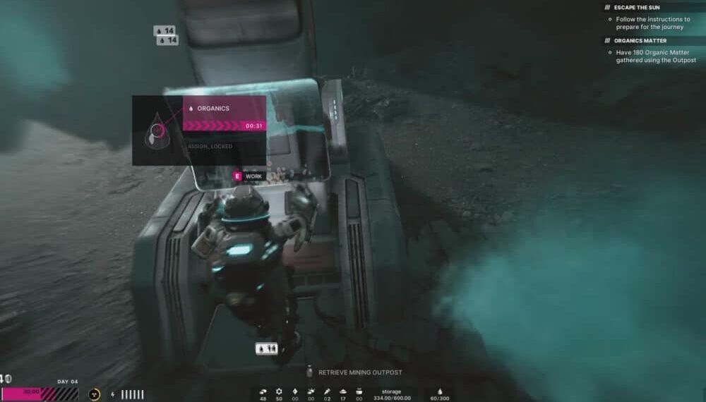 How to Gather Organic Matter Using the Outpost in The Alters